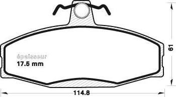 MGA 707 - Brake Pad Set, disc brake www.autospares.lv