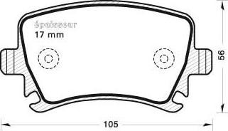 MGA 714 - Тормозные колодки, дисковые, комплект www.autospares.lv