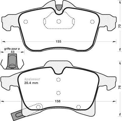 MGA 715 - Тормозные колодки, дисковые, комплект www.autospares.lv