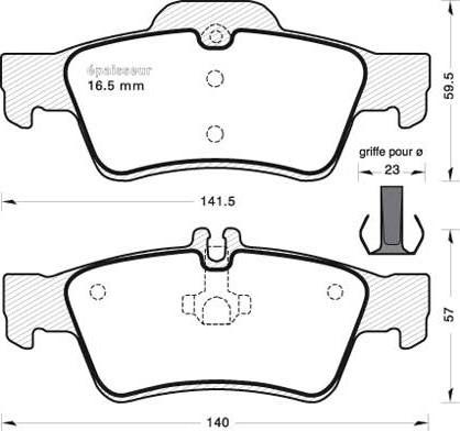 MGA 716 - Bremžu uzliku kompl., Disku bremzes www.autospares.lv