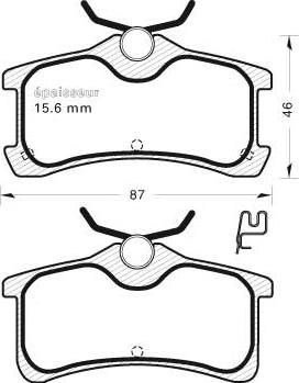 MGA 783 - Brake Pad Set, disc brake www.autospares.lv