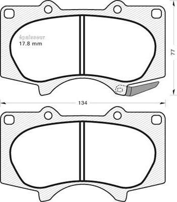 MGA 787 - Brake Pad Set, disc brake www.autospares.lv