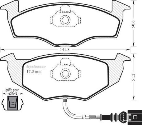 MGA 735 - Тормозные колодки, дисковые, комплект www.autospares.lv