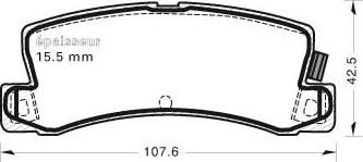 MGA 738 - Brake Pad Set, disc brake www.autospares.lv