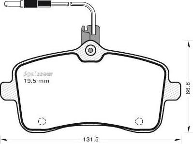 MGA 732 - Bremžu uzliku kompl., Disku bremzes autospares.lv