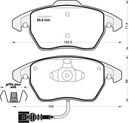 MGA 720 - Bremžu uzliku kompl., Disku bremzes www.autospares.lv