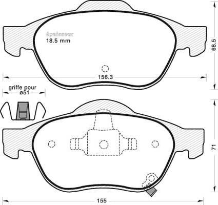 MGA 723 - Bremžu uzliku kompl., Disku bremzes autospares.lv