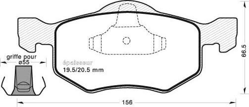 MGA 722 - Bremžu uzliku kompl., Disku bremzes autospares.lv