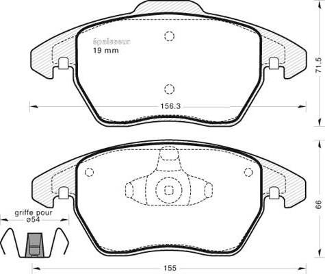 MGA 727 - Bremžu uzliku kompl., Disku bremzes www.autospares.lv