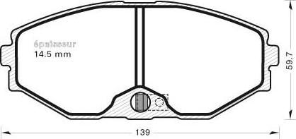 MGA 774 - Тормозные колодки, дисковые, комплект www.autospares.lv