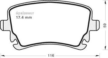 Pex 7.721 - Brake Pad Set, disc brake www.autospares.lv