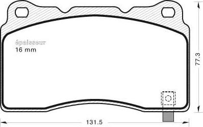 MGA 773 - Bremžu uzliku kompl., Disku bremzes www.autospares.lv