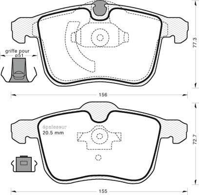 MGA 777 - Bremžu uzliku kompl., Disku bremzes autospares.lv