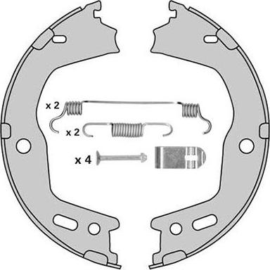 MGA M939R - Brake Shoe Set, parking brake www.autospares.lv