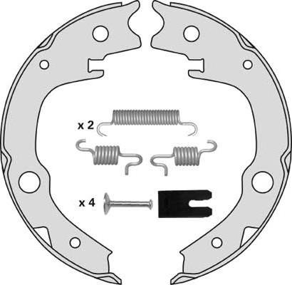 MGA M840R - Brake Shoe Set, parking brake www.autospares.lv