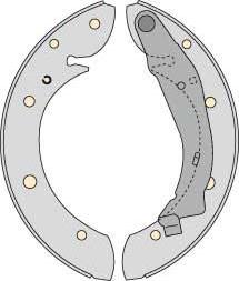 MGA M750 - Brake Shoe Set www.autospares.lv