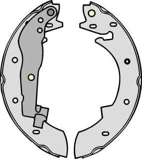 MGA M725 - Brake Shoe Set www.autospares.lv