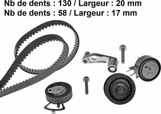 MGA X429H1 - Zobsiksnas komplekts www.autospares.lv