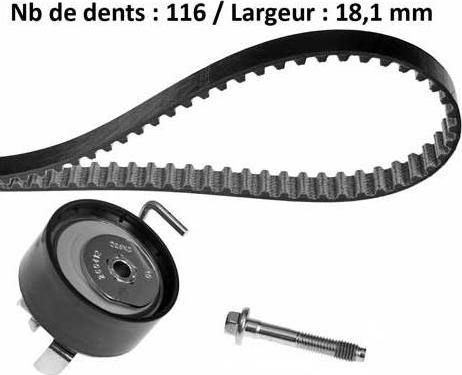 MGA X657H1 - Zobsiksnas komplekts www.autospares.lv