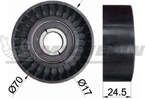 MICHELIN EngineParts SMAMP04040 - Parazīt / Vadrullītis, Ķīļrievu siksna autospares.lv