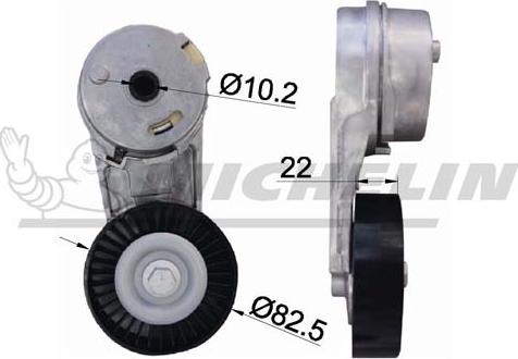 MICHELIN EngineParts SMAMP04338 - Натяжитель, поликлиновый ремень www.autospares.lv