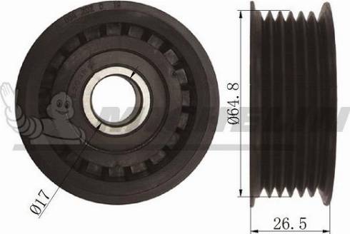 MICHELIN EngineParts SMAMP01009 - Parazīt / Vadrullītis, Ķīļrievu siksna autospares.lv