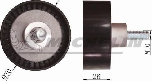 MICHELIN EngineParts SMAMP01301 - Parazīt / Vadrullītis, Ķīļrievu siksna autospares.lv