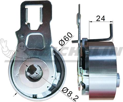 MICHELIN EngineParts SMAMP03462 - Spriegotājrullītis, Gāzu sadales mehānisma piedziņas siksna autospares.lv