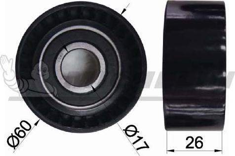 MICHELIN EngineParts SMAMP03075 - Ролик, поликлиновый ремень www.autospares.lv