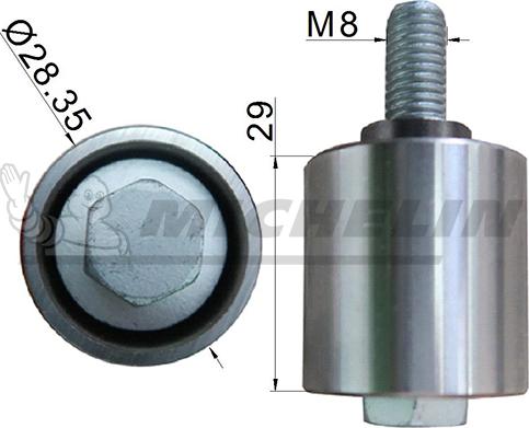 MICHELIN EngineParts SMAMP03169 - Parazīt / Vadrullītis, Zobsiksna autospares.lv