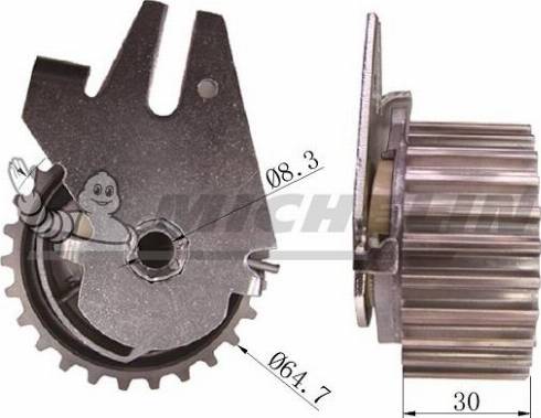 MICHELIN EngineParts SMAMP03394 - Spriegotājrullītis, Gāzu sadales mehānisma piedziņas siksna autospares.lv