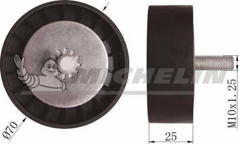 MICHELIN EngineParts SMAMP03361 - Pulley, v-ribbed belt www.autospares.lv