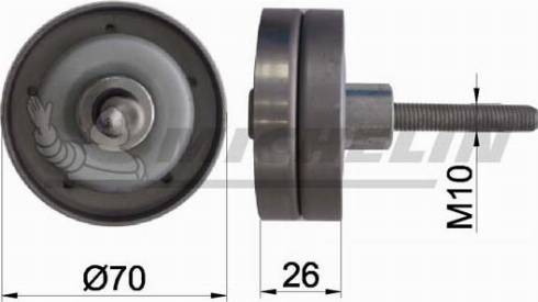 MICHELIN EngineParts SMAMP02411 - Parazīt / Vadrullītis, Ķīļrievu siksna autospares.lv