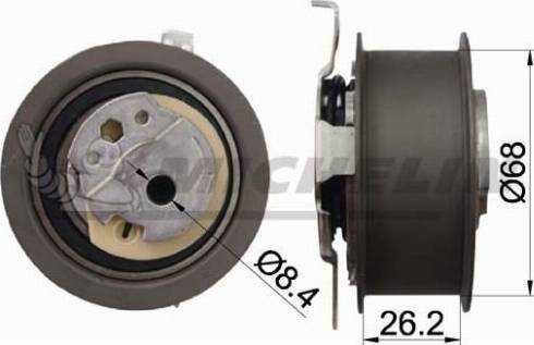 MICHELIN EngineParts SMAMP02418 - Натяжной ролик, зубчатый ремень ГРМ www.autospares.lv