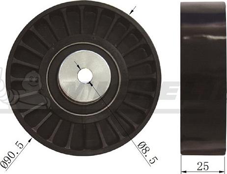 MICHELIN EngineParts SMAMP02006 - Ролик, поликлиновый ремень www.autospares.lv