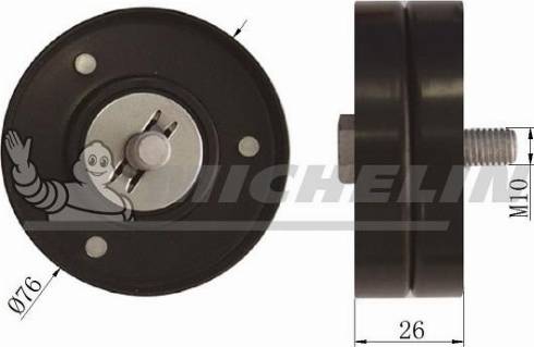 MICHELIN EngineParts SMAMP02365 - Ролик, поликлиновый ремень www.autospares.lv