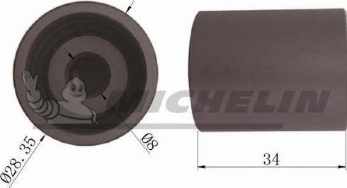 MICHELIN EngineParts SMAMP02334 - Направляющий ролик, зубчатый ремень ГРМ www.autospares.lv