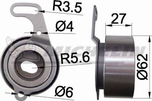 MICHELIN EngineParts SMAMP16319 - Spriegotājrullītis, Gāzu sadales mehānisma piedziņas siksna www.autospares.lv