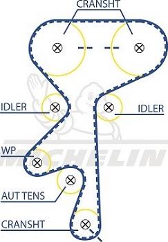 MICHELIN EngineParts SMATB0058 - Zobsiksna www.autospares.lv