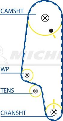 MICHELIN EngineParts SMATB0036 - Timing Belt www.autospares.lv