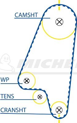 MICHELIN EngineParts SMATB0026 - Timing Belt www.autospares.lv