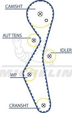 MICHELIN EngineParts SMATB0108 - Zobsiksna www.autospares.lv