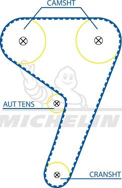 MICHELIN EngineParts SMATB0115 - Timing Belt www.autospares.lv