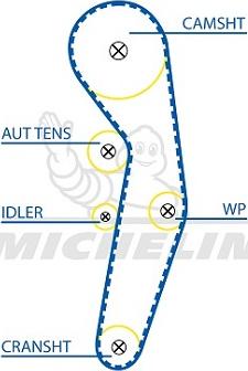 MICHELIN EngineParts SMATB0297 - Timing Belt www.autospares.lv