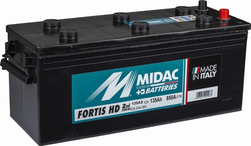 MIDAC 135AS - Startera akumulatoru baterija www.autospares.lv