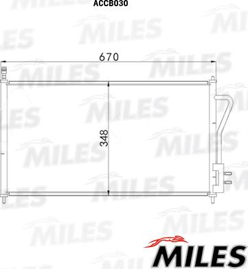 Miles ACCB030 - Kondensators, Gaisa kond. sistēma www.autospares.lv