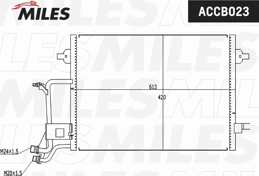 Miles ACCB023 - Kondensators, Gaisa kond. sistēma www.autospares.lv