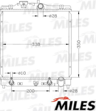 Miles ACRB065 - Радиатор, охлаждение двигателя www.autospares.lv