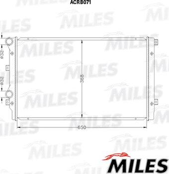 Miles ACRB071 - Radiators, Motora dzesēšanas sistēma www.autospares.lv