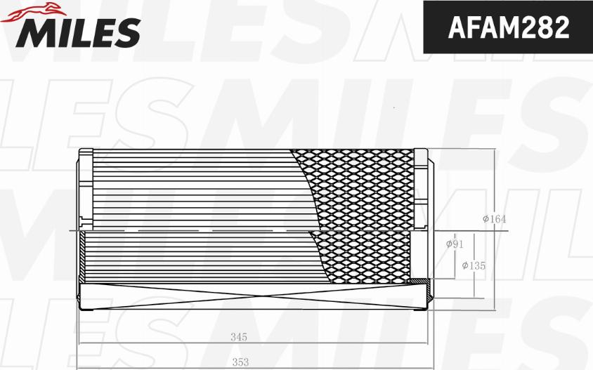 Miles AFAM282 - Gaisa filtrs www.autospares.lv